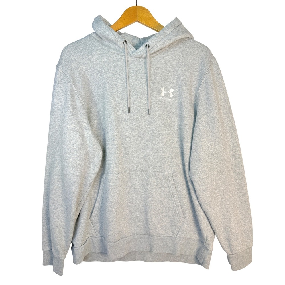Under Armour Mens Rival Fleece Hoodie Light Gray‎ Heather XL